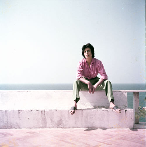 Anna Magnani nella sua casa a San Felice Circeo, 1955