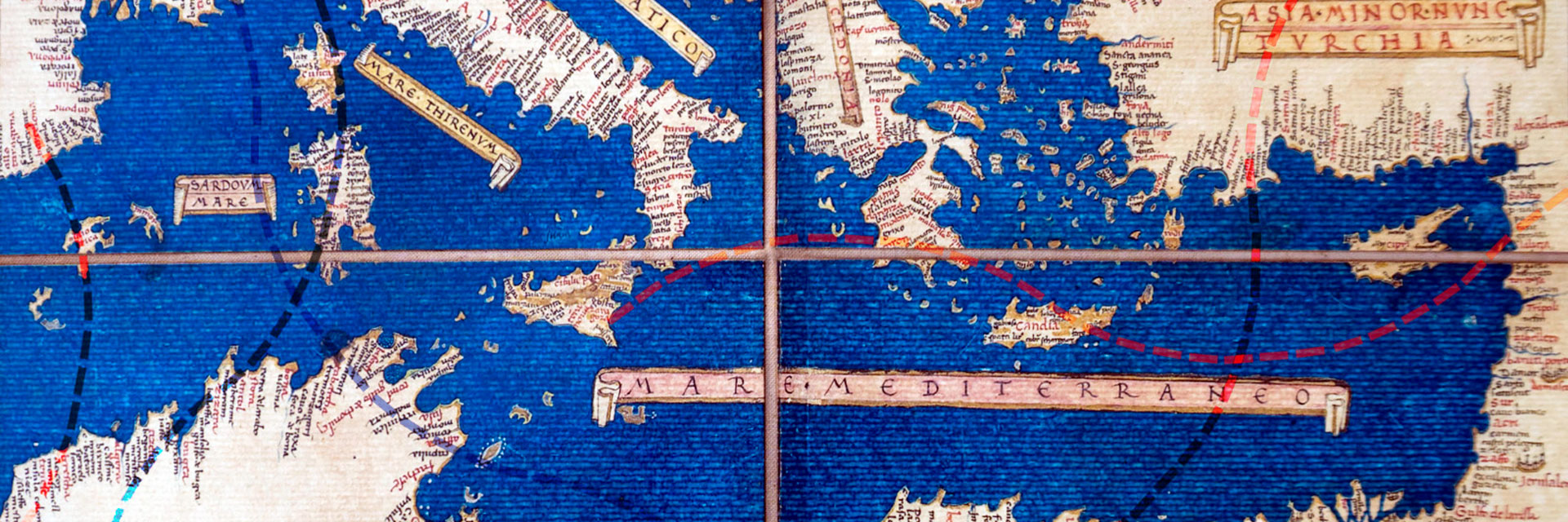 mappa medievale del Mediterraneo